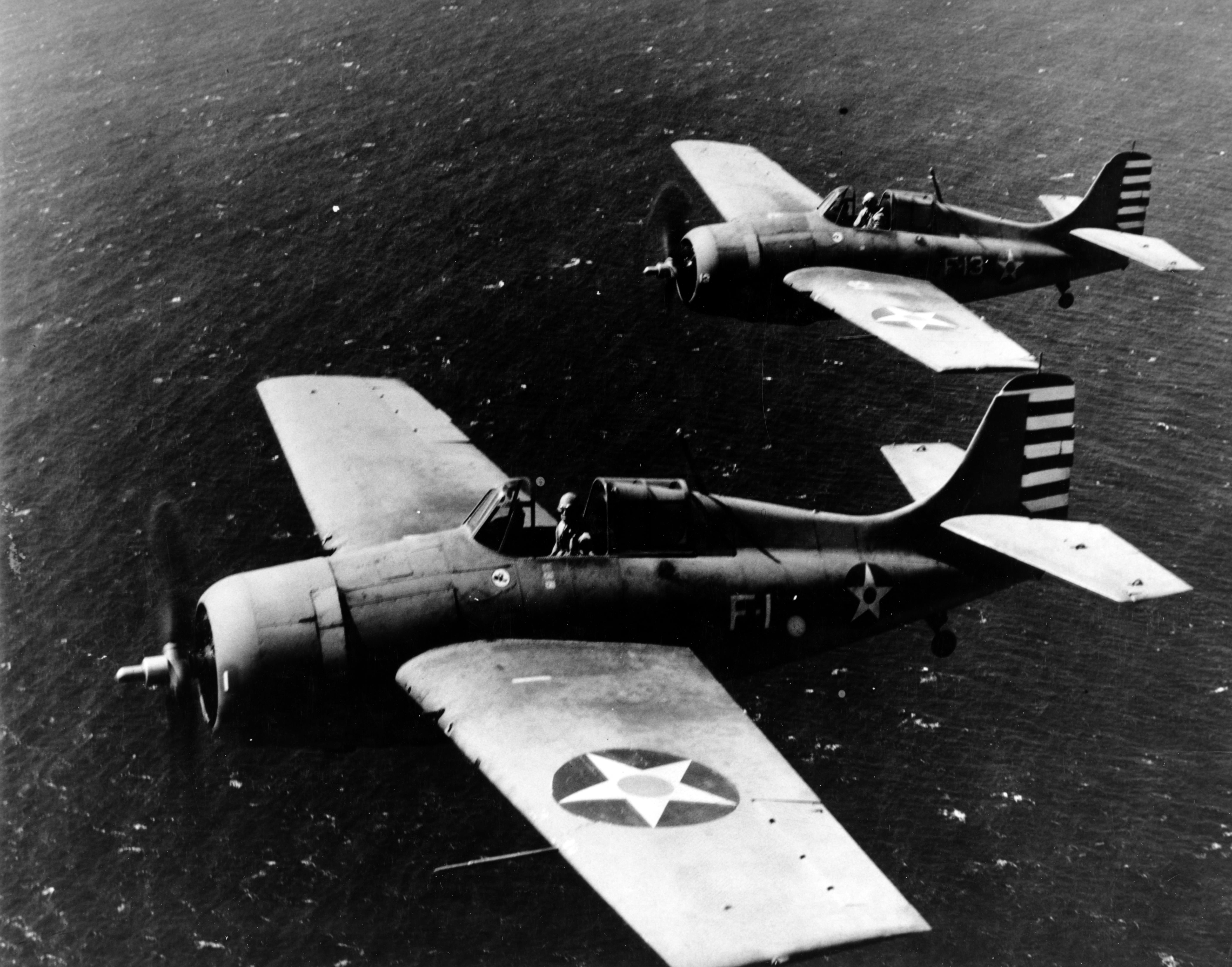 Grumman F4F-3 "Wildcat" fighters