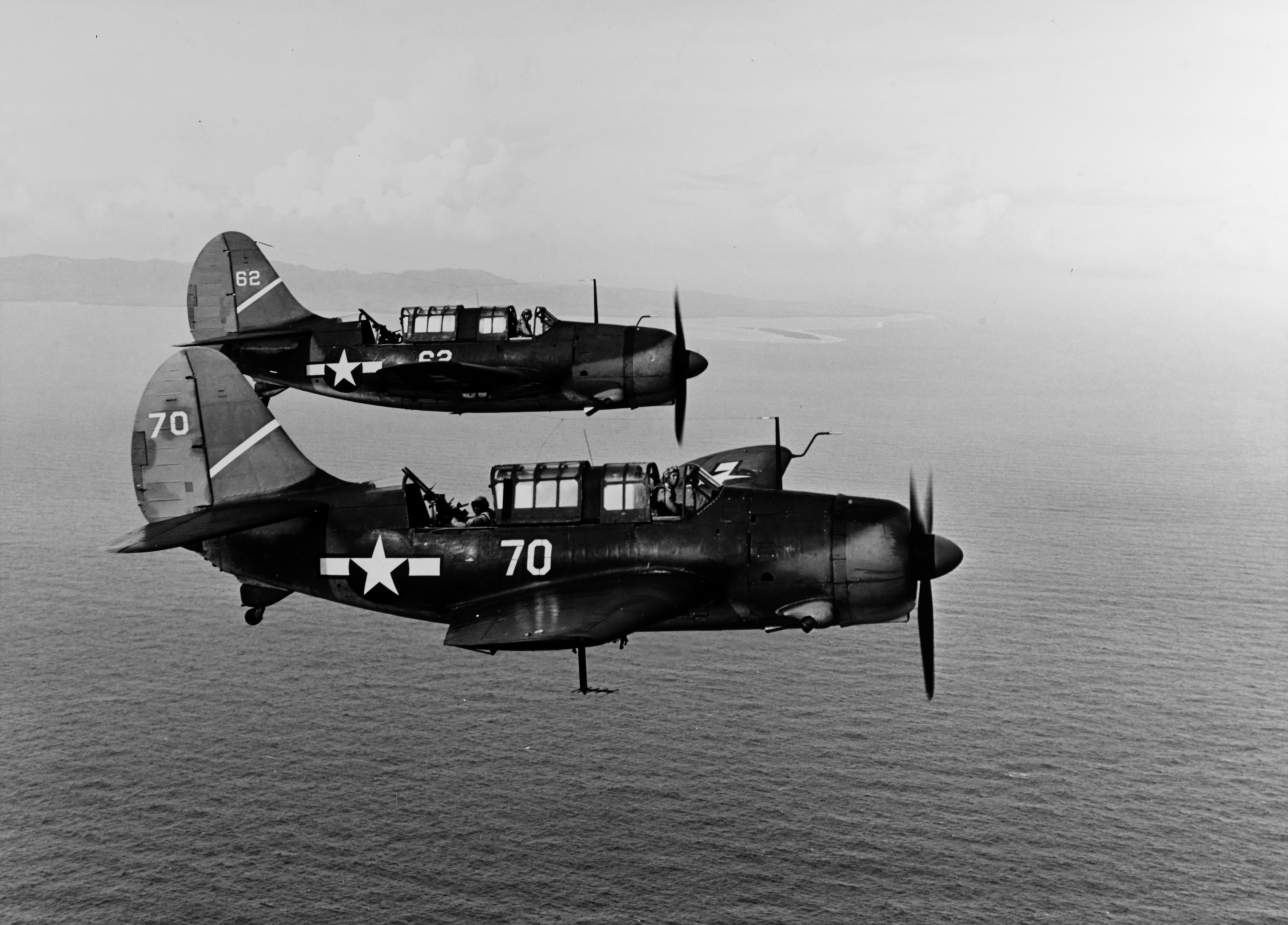 Curtiss Helldivers SB2C-1C (Bureau Number 18543) circa 1944.