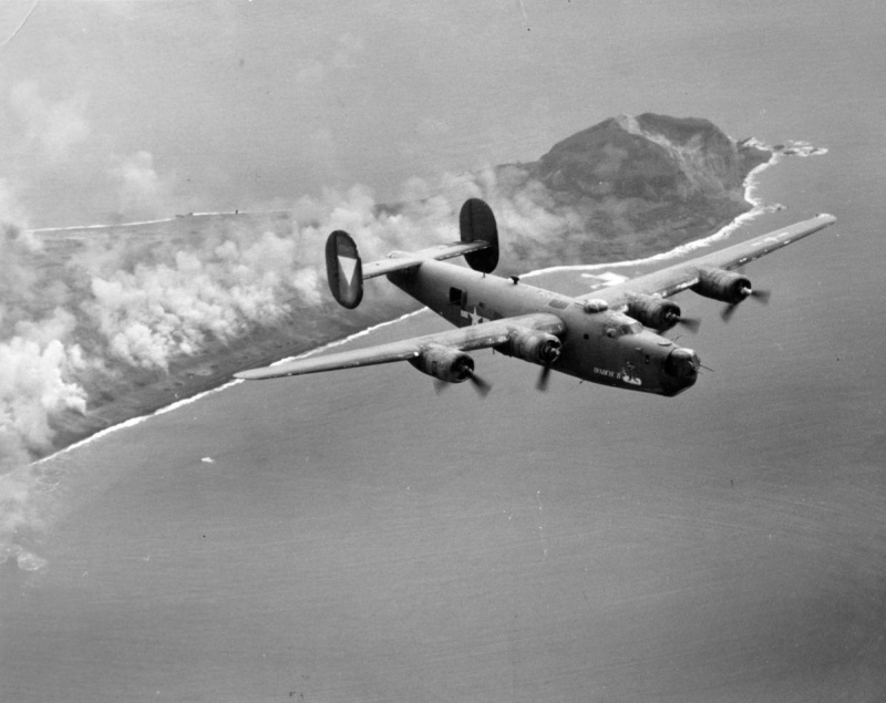 B-24 Over Iwo Jima