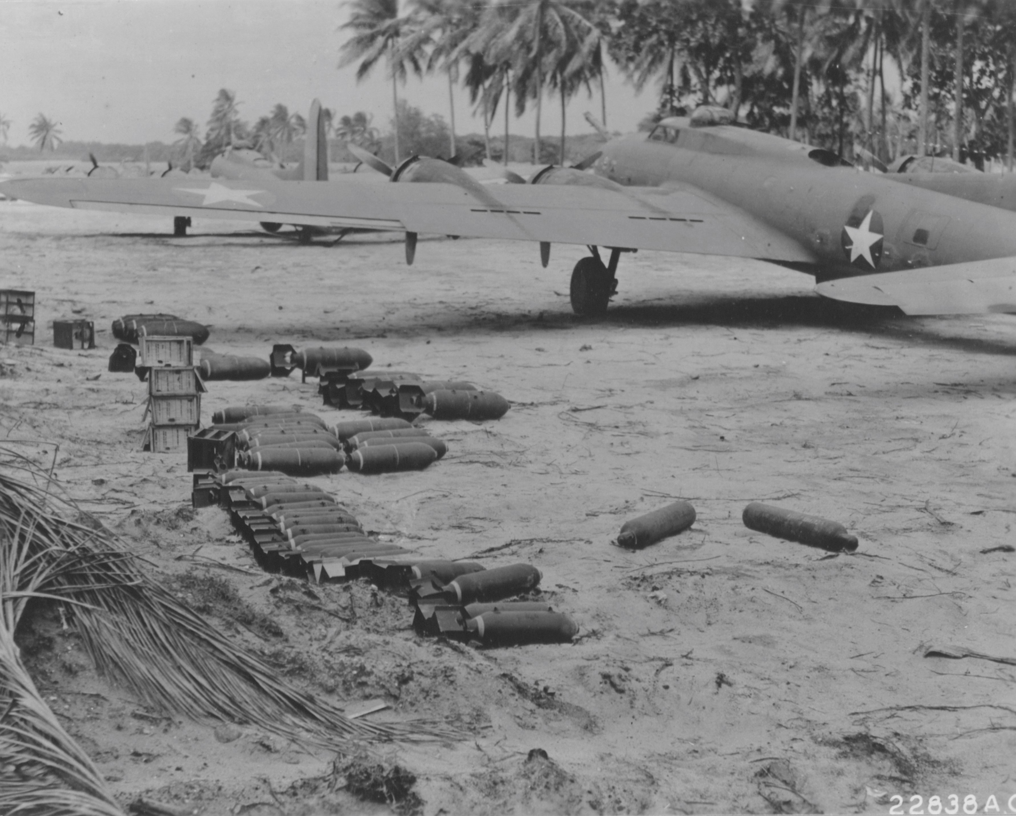 B-17 loading bombs