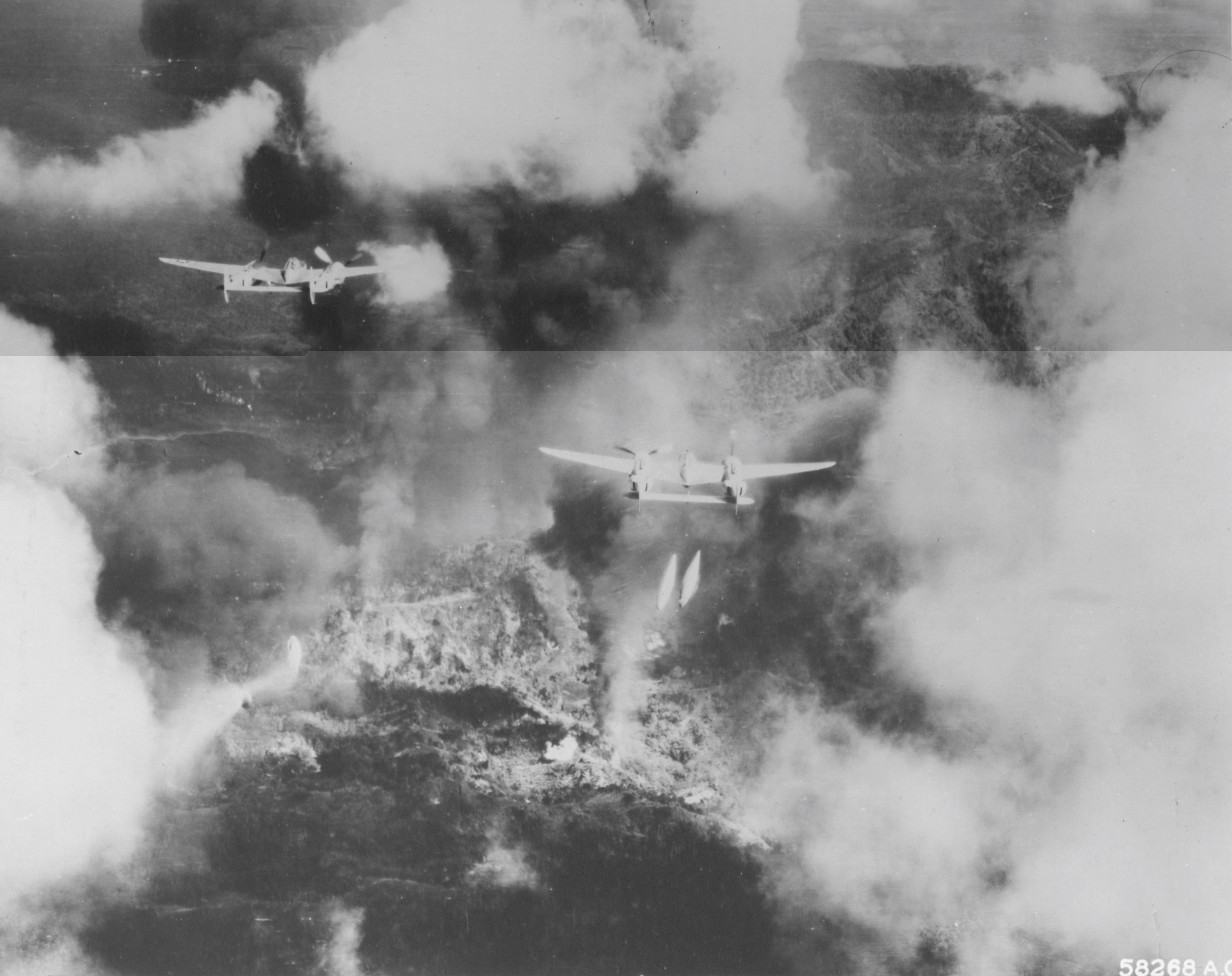 P-38 rocket attack on Ipo Dam