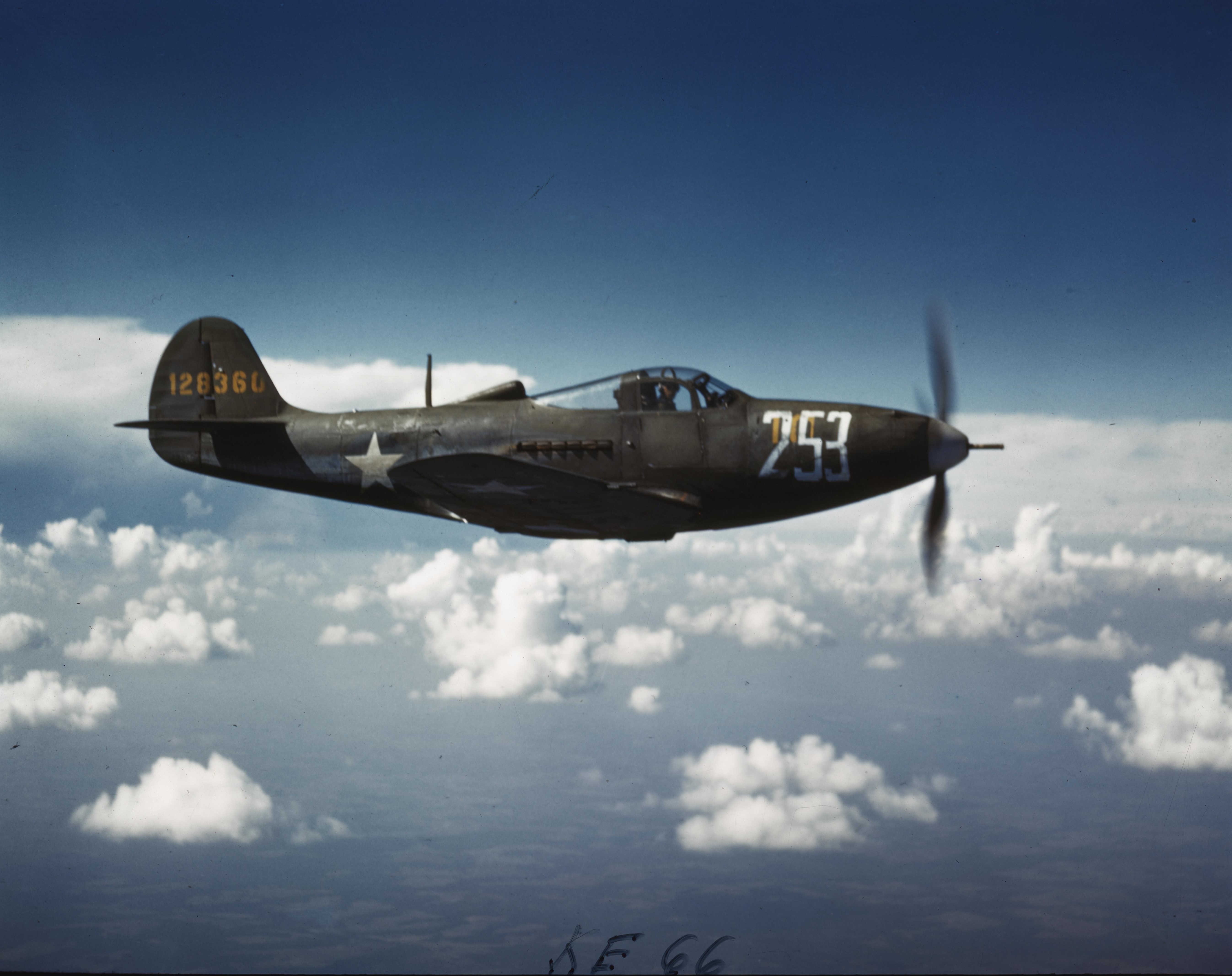 Bell P-39 in Flight Over Dale Mabry Field