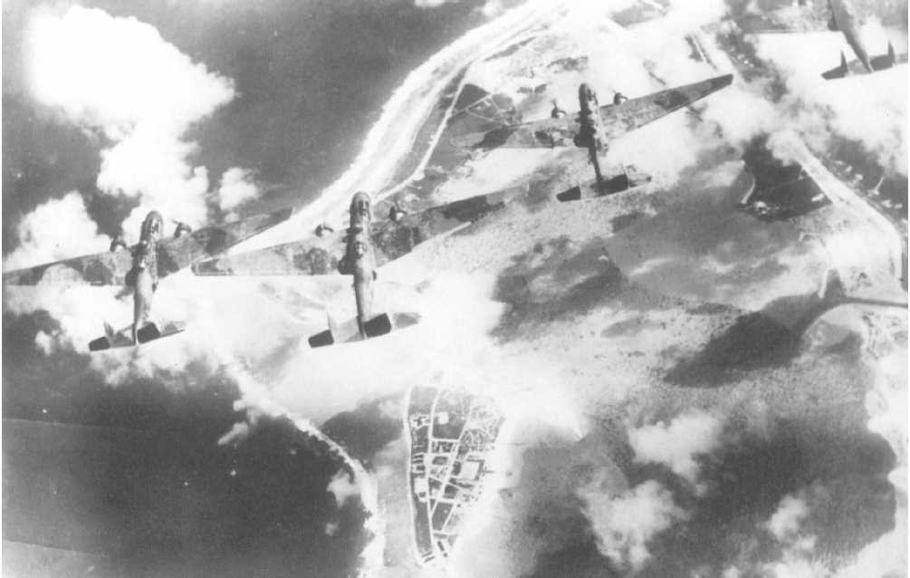 G3M bombers over Wake Island