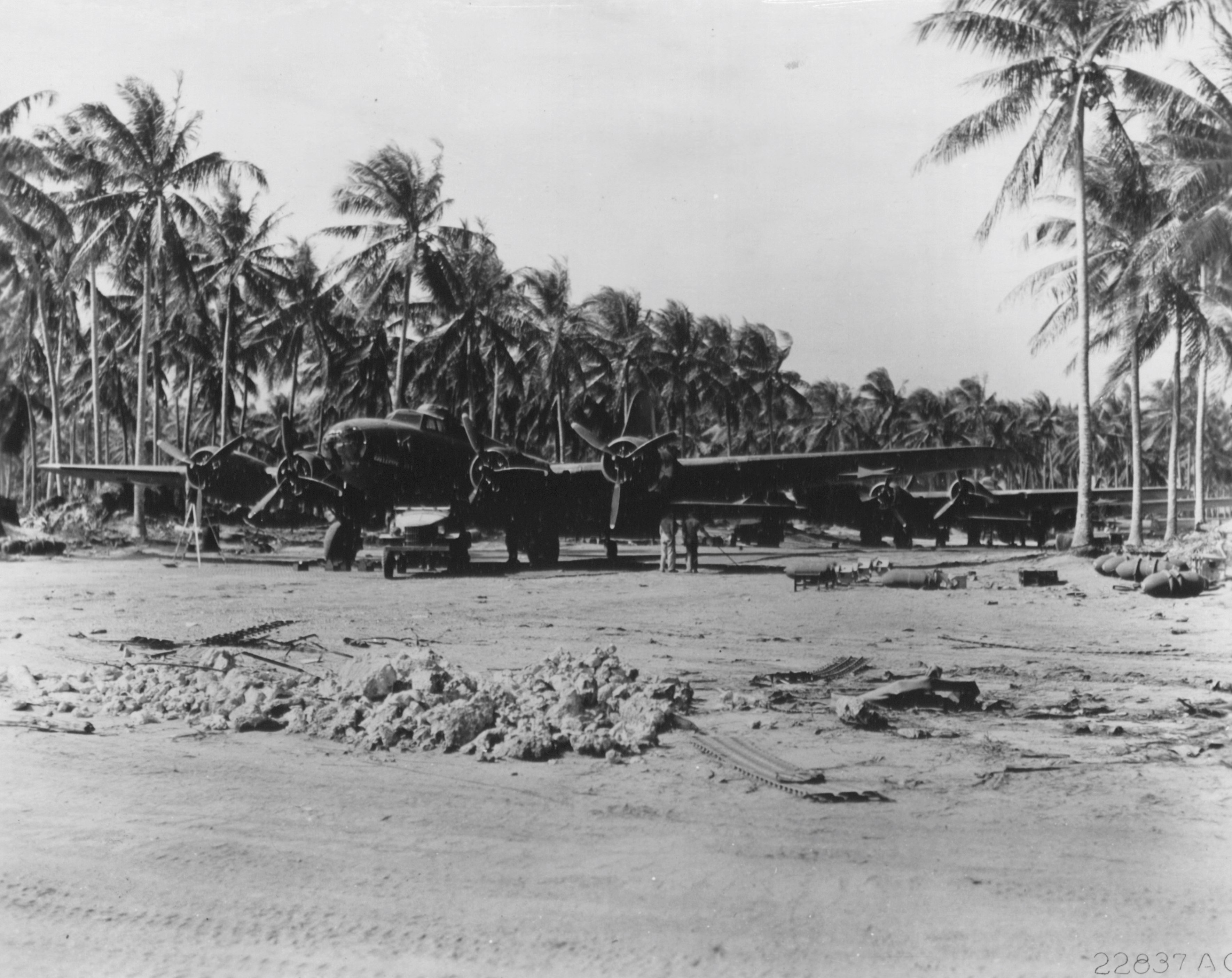 Loading bombs in the Solomons