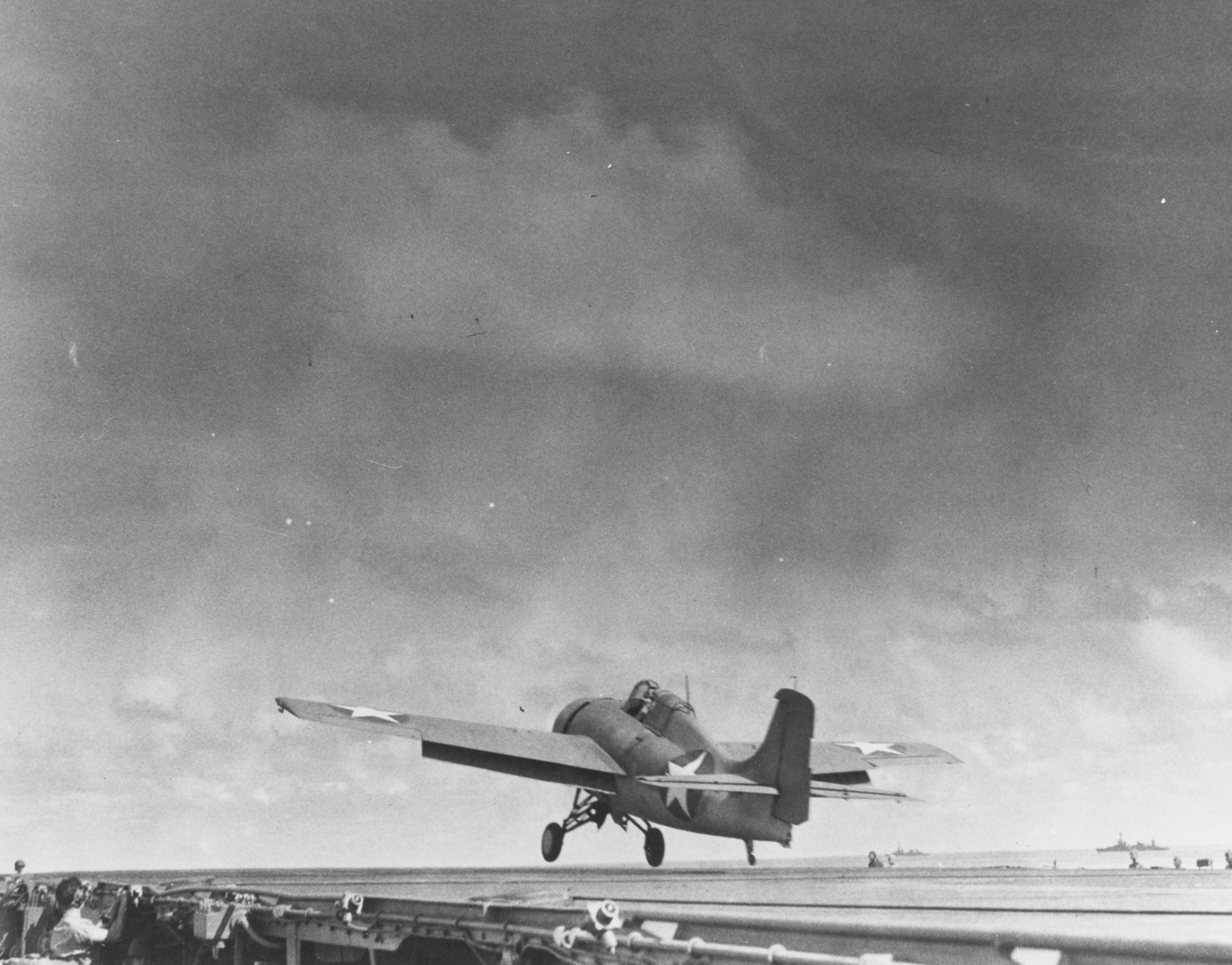 F4F Wildcat taking off from Enterprise