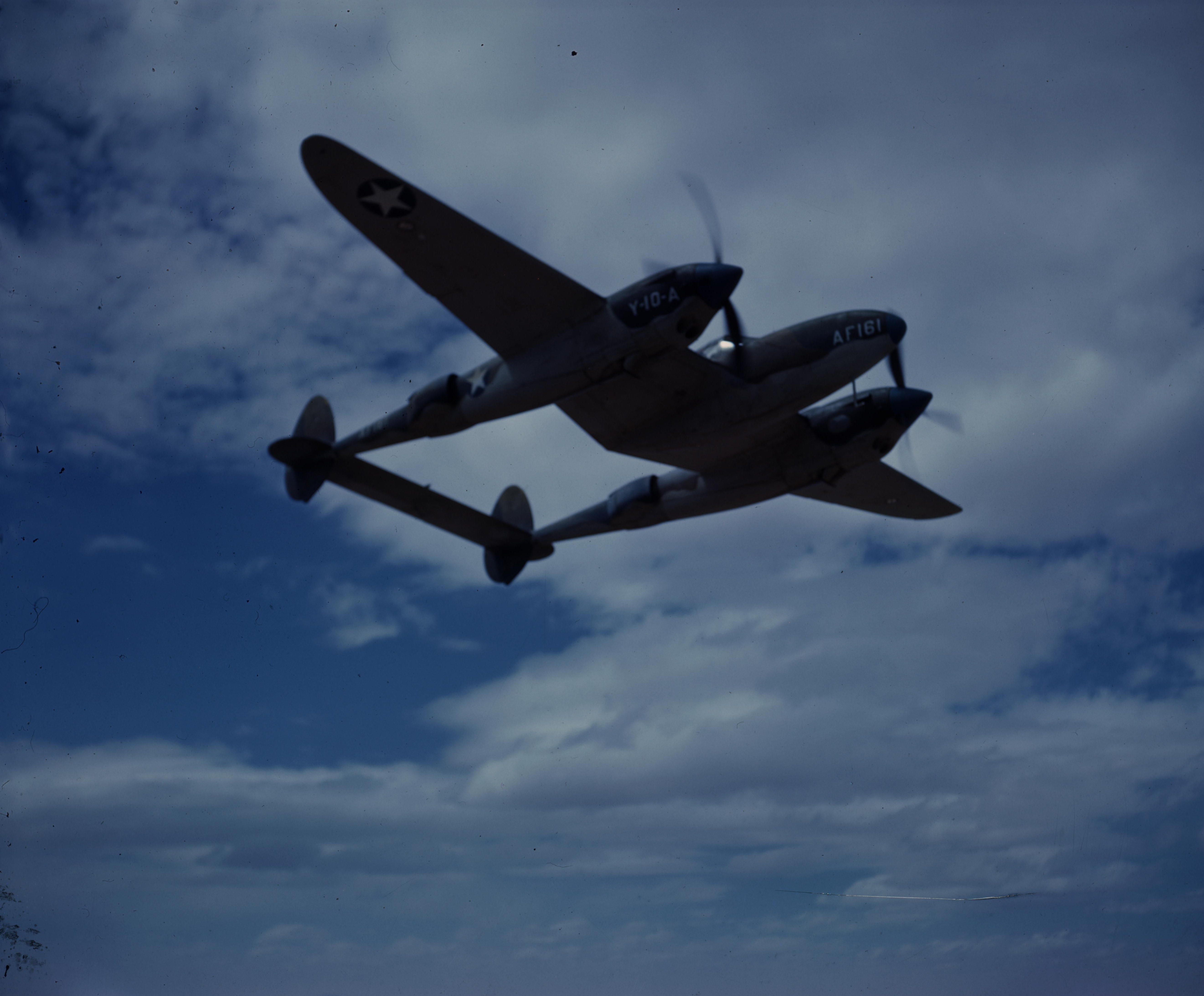 Lockheed P-38 Lightning in flight